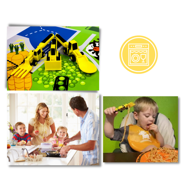 Kids Plate and Utensils Set for Healthy, Independent Mealtimes