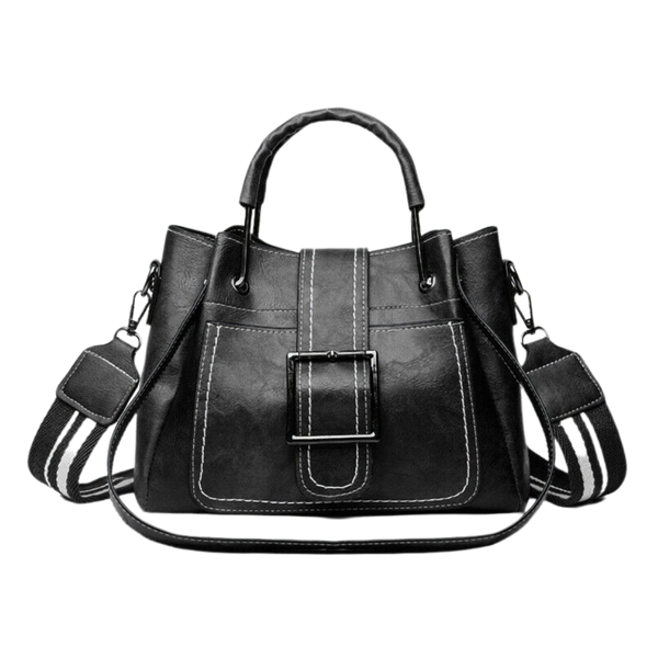 Vintage Crossbody Bag With Wide Strap And Spacious Interior