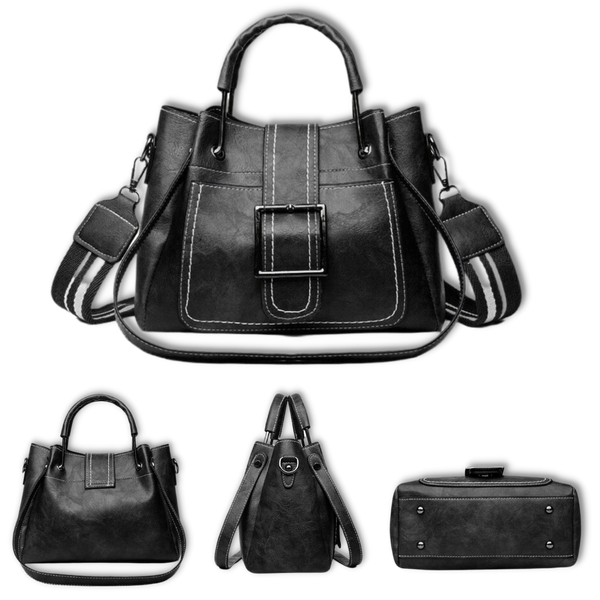 Vintage Crossbody Bag With Wide Strap And Spacious Interior