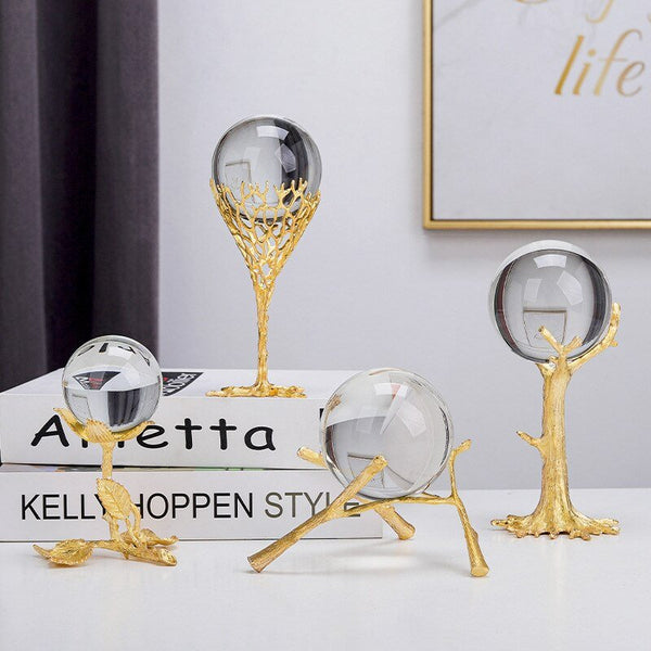 Crystal Ball Globe Premium Glass Decor For Home Office Shelf