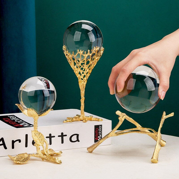 Crystal Ball Globe Premium Glass Decor For Home Office Shelf