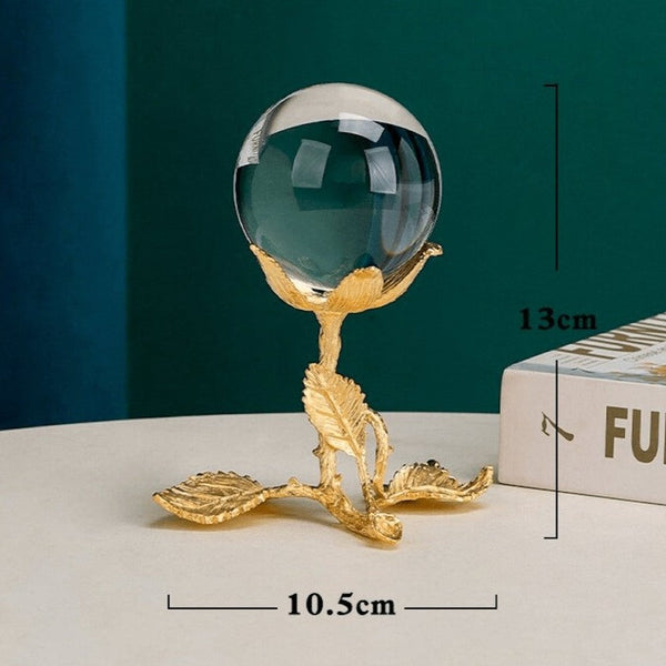 Crystal Ball Globe Premium Glass Decor For Home Office Shelf