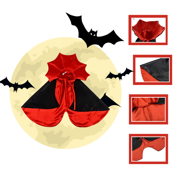 Dracula Halloween Pet Costume With Adjustable Comfort Fit