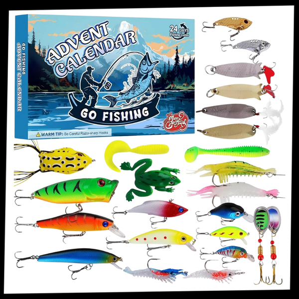 Premium Fishing Advent Calendar With Daily Tackle Surprises