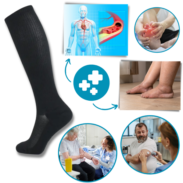 Therapeutic Bamboo Compression Socks For Diabetic Neuropathy Pain Relief