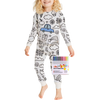 Interactive Colorable Pajama Set For Kids With Reusable Ink Patterns