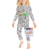Interactive Colorable Pajama Set For Kids With Reusable Ink Patterns