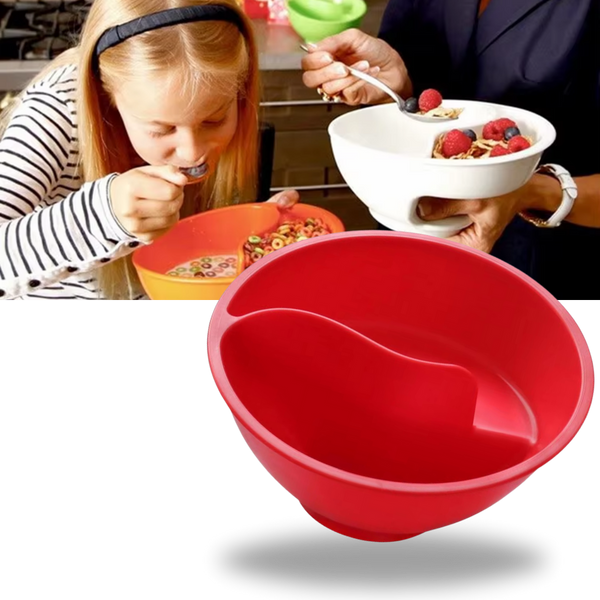 Cereal Bowl With Dual Dry And Wet Separation Keeps Crunchy Fresh