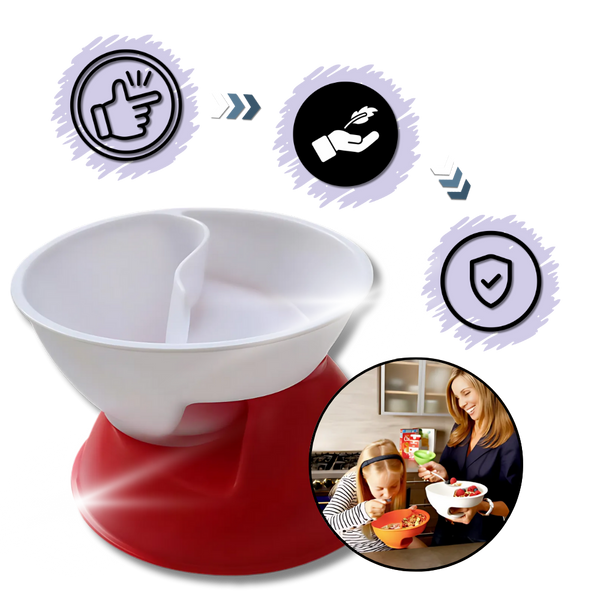 Cereal Bowl With Dual Dry And Wet Separation Keeps Crunchy Fresh