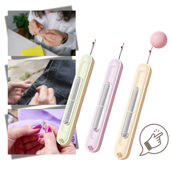 Compact Dual Function Sewing Tool For Precise Threading And Seam Removal