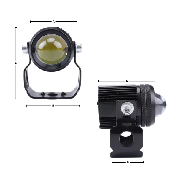 Ultra Bright Dual Color Motorcycle Headlamp For All Weather Visibility