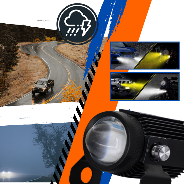 Ultra Bright Dual Color Motorcycle Headlamp For All Weather Visibility