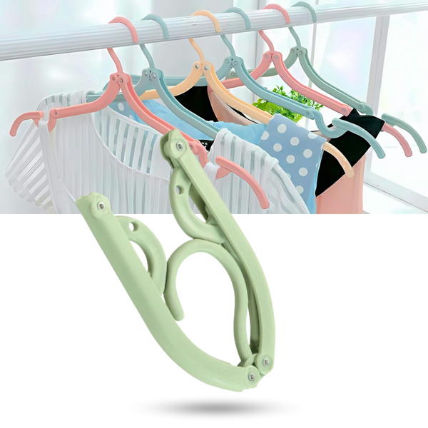 Dual-Size Foldable Anti-Slip Clothes Hangers For Space-Saving Organization
