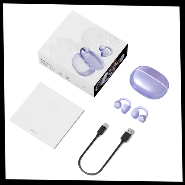 Open Ear Clip Headphones With Dual Device Connectivity For Crystal Clear Sound