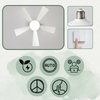 Adjustable E27 Socket Ceiling Fan Light With Remote And Timer