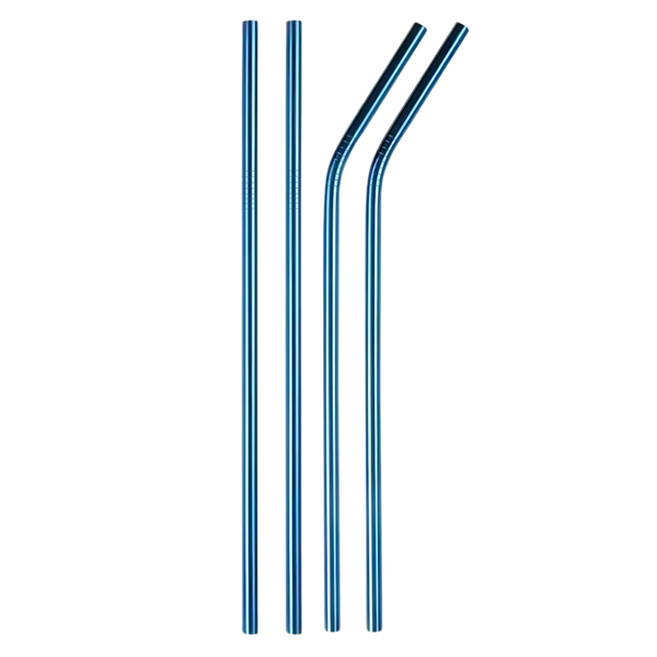 Easy Cleaning Stainless Steel Drinking Straw Set With Brushes And Bag