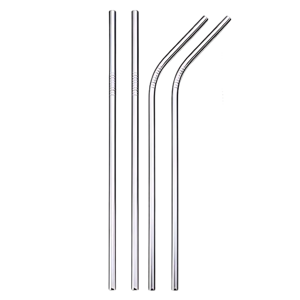 Easy Cleaning Stainless Steel Drinking Straw Set With Brushes And Bag