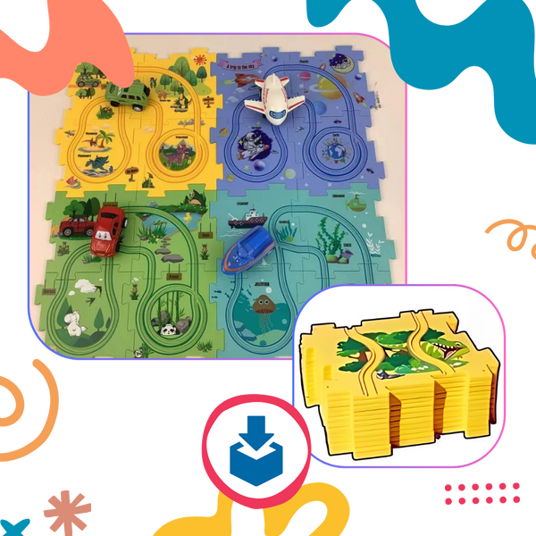 Educational Electric Car Track Set For Creative STEM Play