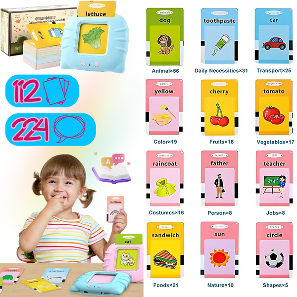 Talking Flash Cards for Speech Development Multilingual Learning Portable