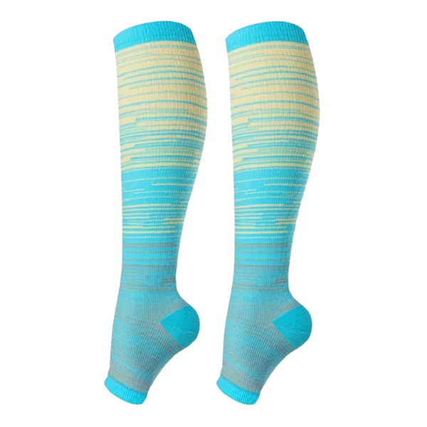 Premium Wide-Calf Open Toe Compression Sock Daily Leg Comfort