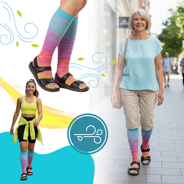 Premium Wide-Calf Open Toe Compression Sock Daily Leg Comfort
