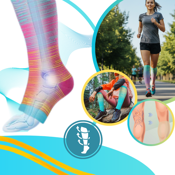 Premium Wide-Calf Open Toe Compression Sock Daily Leg Comfort