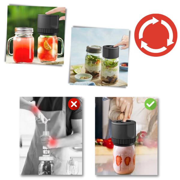 Mason Jar Vacuum Sealer For Fresh Long Lasting Airtight Sealing