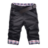 Mens Plaid Patch Cargo Shorts With Breathable Comfort And Versatile Pockets