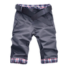 Mens Plaid Patch Cargo Shorts With Breathable Comfort And Versatile Pockets