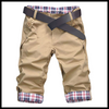Mens Plaid Patch Cargo Shorts With Breathable Comfort And Versatile Pockets