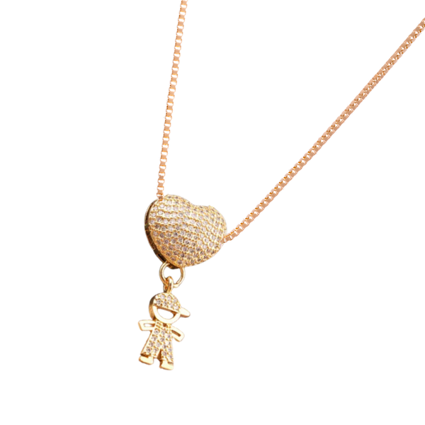 Mum Charm Necklace Symbolizing Bond With Children, Adjustable