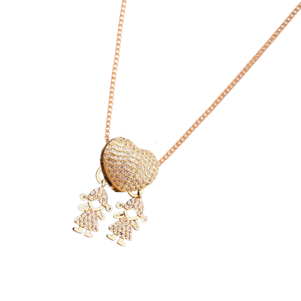 Mum Charm Necklace Symbolizing Bond With Children, Adjustable