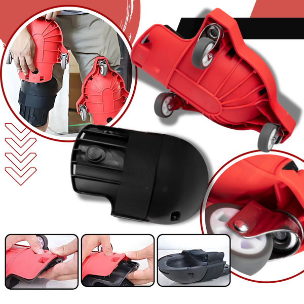 Flooring Knee Pads With Gel Cushions And Wheel Attachment