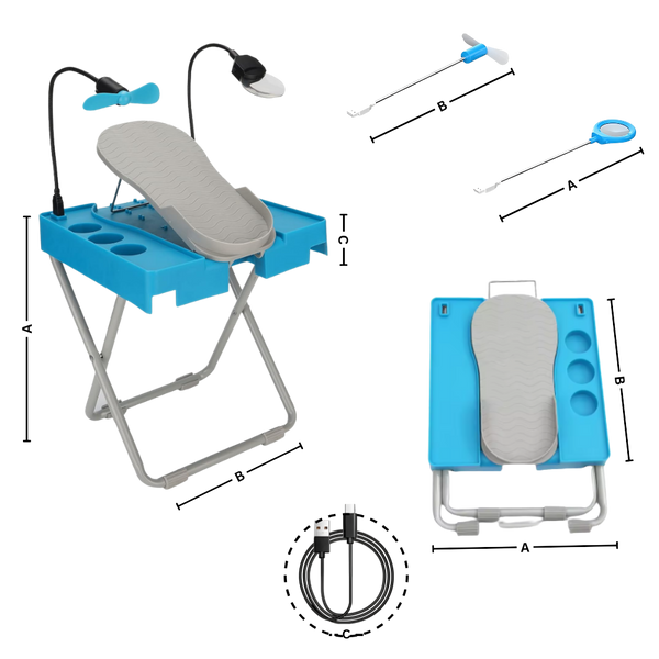 Ergonomic LED Pedicure Foot Rest For Salon Quality Pedicures At Home