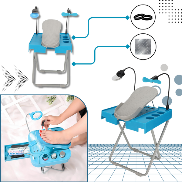 Ergonomic LED Pedicure Foot Rest For Salon Quality Pedicures At Home