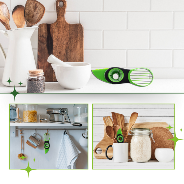 Ergonomic Avocado Cutter With Pitting And Scooping Tool