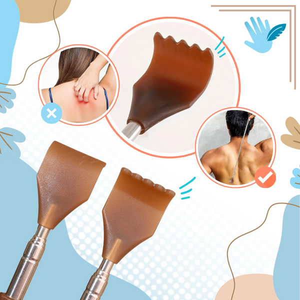 Extendable Scratch Tool With Built In Massager For Instant Itch Relief