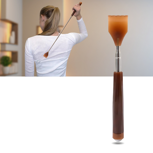 Extendable Scratch Tool With Built In Massager For Instant Itch Relief