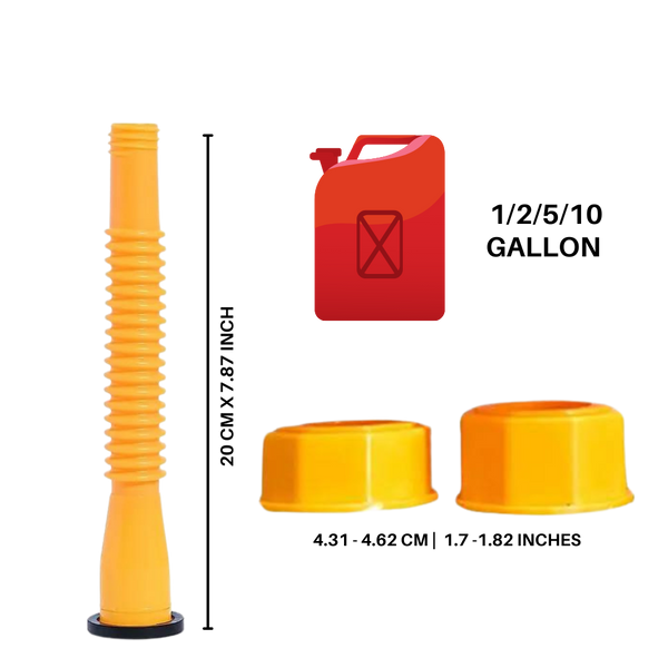 Extended Length Gas Can Spout Replacement For Mess Free Refueling