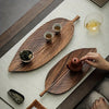 Eco Friendly Walnut Leaf Dinner Plates Natural Tableware
