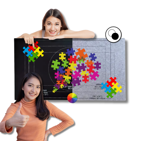 Roll Up Felt Puzzle Mat for 1500 to 3000 Pieces, Portable Storage