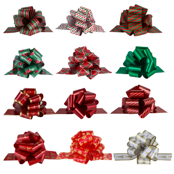 Easy Assembly Festive Ribbon Bows for Gift Wrapping and Decor