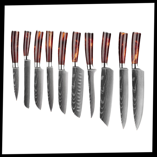 Japanese Knife Set for Precision Cutting and Lightweight Performance