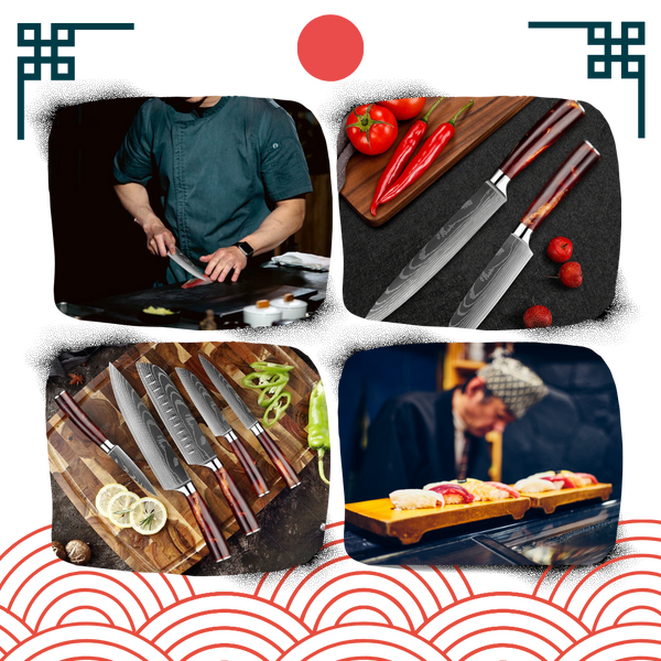 Japanese Knife Set for Precision Cutting and Lightweight Performance
