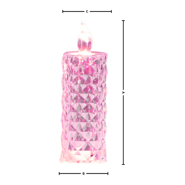 Battery-Powered Crystal Candle Lamp for Safe, Mess-Free Ambiance