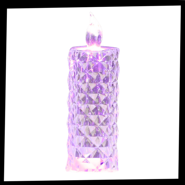 Battery-Powered Crystal Candle Lamp for Safe, Mess-Free Ambiance