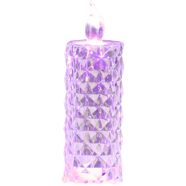 Battery-Powered Crystal Candle Lamp for Safe, Mess-Free Ambiance