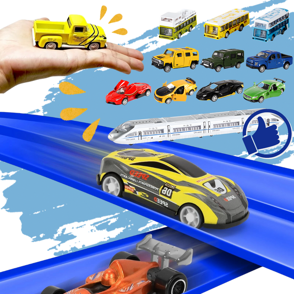 Flexible Two Lane Car Track With Strong Suction Cups For Any Surface