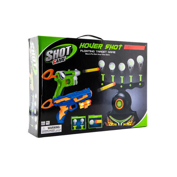 Two Player Glow Hover Game Set For Skill Boosting With Floating Targets