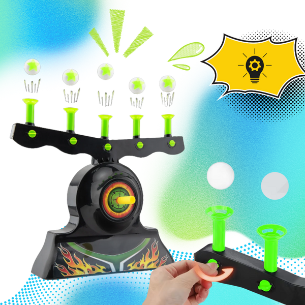 Two Player Glow Hover Game Set For Skill Boosting With Floating Targets